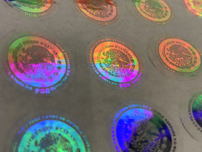 Demetallized Holograms